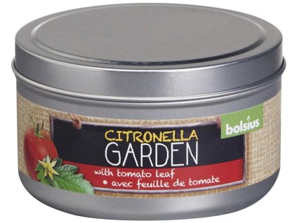 Sviečka Bolsius Jar Citronella, repelentná, paradajka, v plechovej dóze
