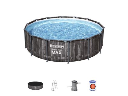 Bazén Bestway® Steel Pro MAX, 5614Z, kartušová filtrácia, rebrík, plachta, 427x107 cm