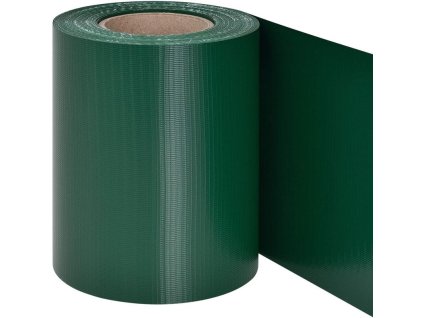 Páska Strend Pro EUROSTANDARD, 190 mm, L-35 m, tieniaca, zelená, krycia, na plotové panely, s  20 klipsami, 450g/m2, PVC, RAL6005