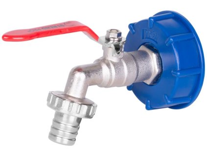 Sada Strend Pro, ventil 3/4" + plastová redukcia 60 mm + výpust 1", na IBC nádrž, MOSADZ