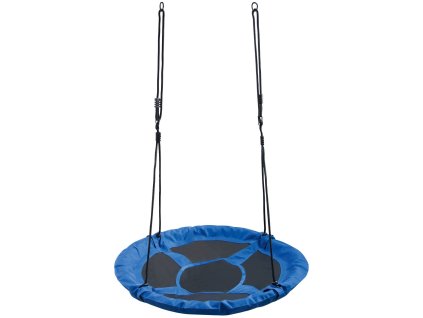 Hojdačka, detská, záhradná, okrúhla, hojdací kruh, modrá, 100 cm, max. 150 kg, bocianie hniezdo