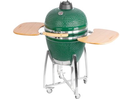 Gril Strend Pro Kamado Egg 21", priemer 46,7 cm, gril výška 91 cm, zelený, 130x73x122 cm