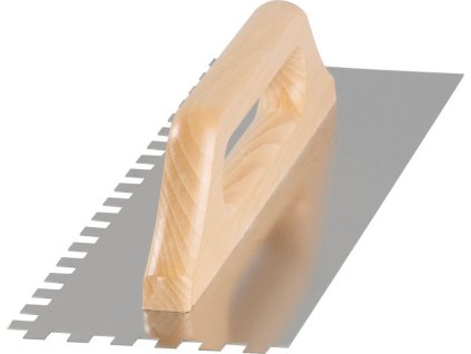 Hladítko Strend Pro Premium, HardWood, drevená rúčka, 380x130 mm, e10 mm, 0,7 mm, rovné, nerez