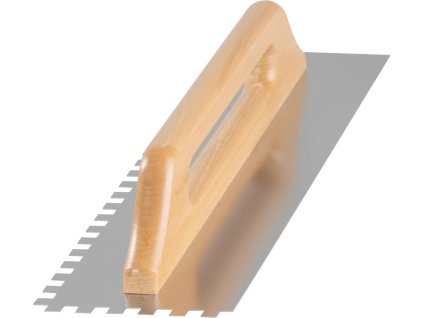 Hladítko Strend Pro Premium, HardWood, drevená rúčka, 480x130 mm, e10 mm, 0,7 mm, rovné, nerez