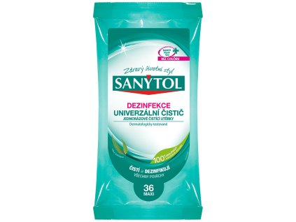 Dezinfekcia Sanytol, univerzálny čistič, jednorázové utierky, 36 ks
