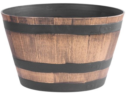 Kvetináč Strend Pro Woodeff 52x32 cm, zlatý, efekt dreva, barel