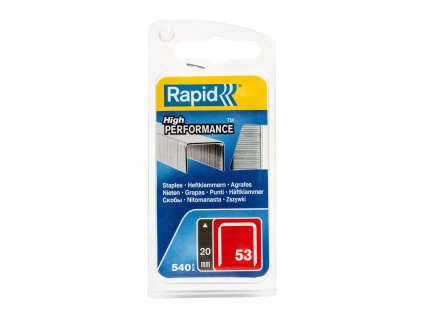 Spony RAPID 53, 20 mm, sponky do sponkovačky, bal. 540 ks
