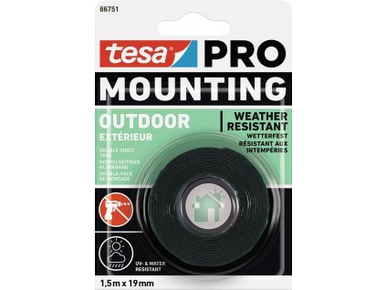 Páska tesa® Mounting PRO Outdoor, montážna, obojstranná, lepiaca, 19 mm, L-1,5 m