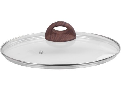 Pokrievka MagicHome Black Marble Line, sklenená, 26 cm