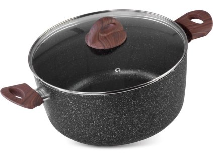 Hrniec MagicHome Black Marble Line, 28 cm, 5900 ml, s pokrievkou