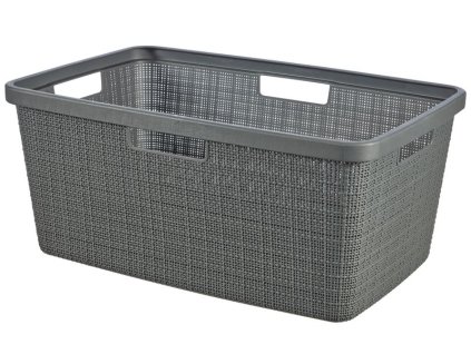 Kôš Curver® JUTE, 46 lit., sivý 39x59x26 cm, na bielizeň, prádlo