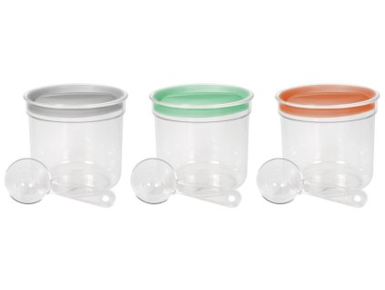 Dóza Curver® DRY FOOD, 1000 ml, s odmerkou, mix farieb mint/sivá/broskyňová, 130x120 mm