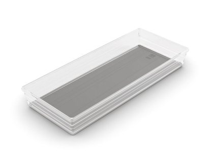 Organizér Curver® SISTEMO 8, priesvitný/sivý, 15x37.5x5 cm, do zásuvky