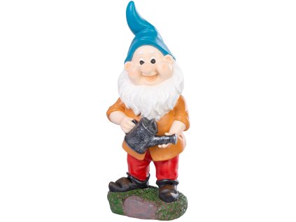 Dekorácia MagicHome, Trpaslík s konvičkou, polyresin, 12,5x12x30 cm
