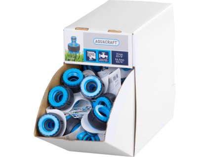 Adaptér AQUACRAFT® 552185 SoftTouch G3/4"-1/2", na záhradnú hadicu, Sellbox 70 ks