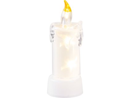 Sviečka MagicHome Vianoce, 3x LED, teplá biela, interiér, 5x13,5 cm