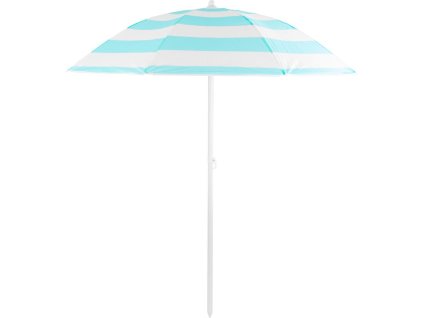 Slnečník DALIA 180 cm, 32/32 mm, s naklápacím kĺbom, modro-biely, plážový