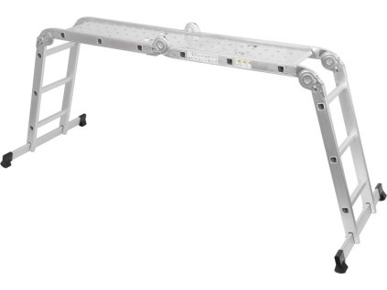 Rebrík s plošinou Strend Pro ML103 4x3, kĺbový,  Alu, max. 150 kg