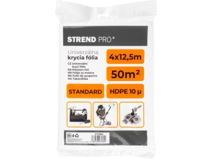Fólia krycia Strend Pro Standard, maliarska, 4x12,5 m, 10µ, zakrývacia