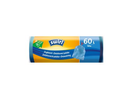 Vrecia Swirl, na odpad, zaťahovacie, modré, 60 lit., bal. 10 ks