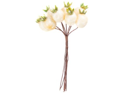 Vetvička MagicHome Vianoce, šípky, biela, 13 cm