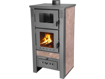 Kachle Pro TAURUS Ceramic, mocca, 12 kW, 120 mm, s rúrou na pečenie