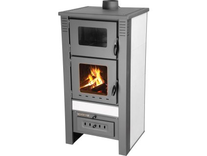 Kachle Pro TAURUS Ceramic, biela, 12 kW, 120 mm, s rúrou na pečenie