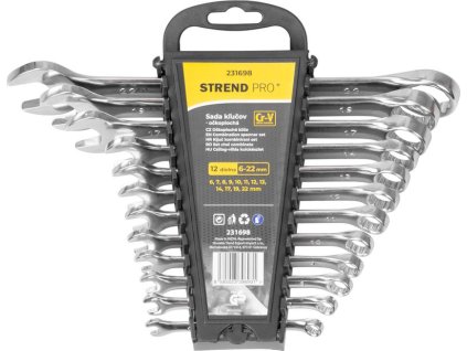 Sada kľúčov Strend Pro HR31584 12 dielna, Cr-V, 6-22 mm, očkoploché