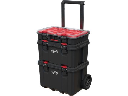 Sada boxov Keter® 250927 Stack´n´roll mobilný systém, 525x411x930 mm, na náradie
