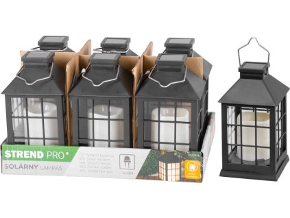 Lampáš Strend Pro Garden, solárny, efekt plameňa, 10,5x10,5x19 cm, Sellbox 6 ks