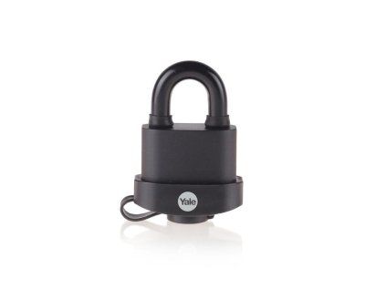 Zámok Yale Y220B/51/118/1, High Security, visiaci, laminovaná oceľ, čierny, 53 mm, 3 kľúče