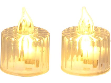 Sviečka MagicHome Vianoce, LED teplá biela, blikanie, 3,6x5 cm, Selbox 12 ks