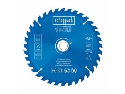 Scheppach Pílový kotúč TCT (210 x 30 x 2,4 mm, 36 Z)