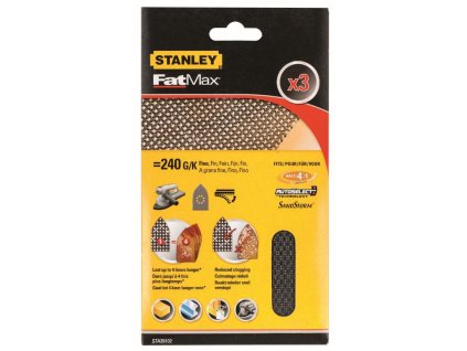 Mriežka brúsna na multibrúsku, suchý zips, P240, 3ks