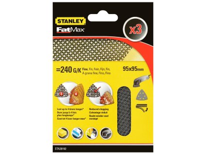 Mriežka brúsna,delta P240, suchý zips, 3ks