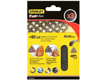 Mriežka brúsna,delta P80, suchý zips, 3ks