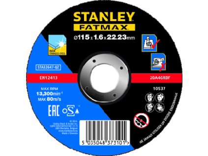 Kotúč rezný na nerez pr.115×1,6×22mm, plochý