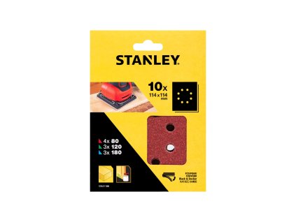 Papier brúsny dierovaný 114x114mm P80-120-180 suchý zips 10ks