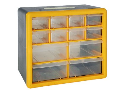 Organizér na stenu Strend Pro SBx3045-B, 12 zásuviek, 26.5x16x23.5 cm, max. 12 kg