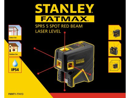 Laser 5bodový FatMax - červený lúč