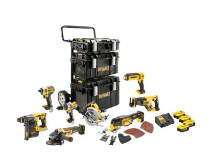 KOMBO SADA 18V 4x5,0Ah (DCH273+DCD996+DCF887+DCG405+DCS367+DCS355+DCS570+DCL050) Tough