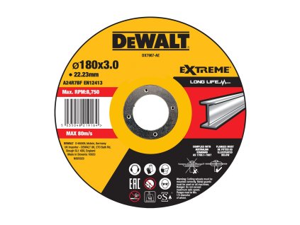 Kotúč rezný na kov vypuklý High Performance 180x3mm (25ks/bal)