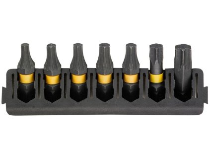 Sada Tough Case - držiak 7ks bitov 25mm + (T15, T20, T25, T30, T40) FLEXTORQ