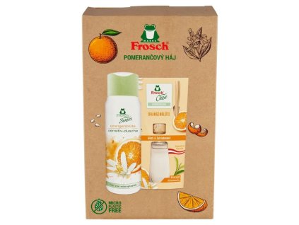 Súprava darčeková Frosch, pomarančový háj, difúzer a sprchový gél, 90 ml + 300 ml