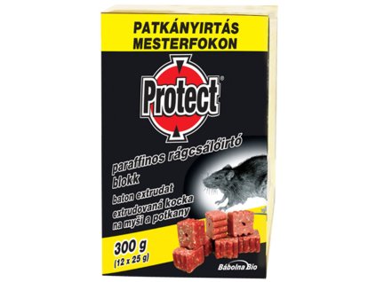 Návnada PROTECT, extrudovaná kocka, na myši a potkany, 12x25 g (300 g)