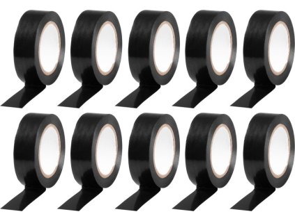 Páska Strend Pro, 19 mm, L-10 m, max. 80°C, 600V, čierna, izolačná, lepiaca, PVC, bal. 10 ks
