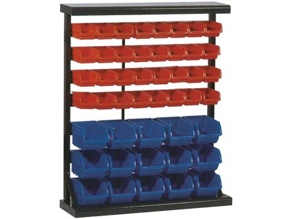 Stojan s plastovými boxami HL3202, 47 zásobníkov, 94x30x115 cm
