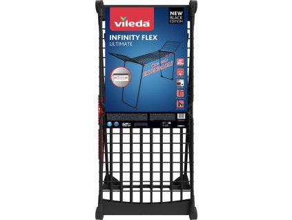 Sušiak na prádlo Vileda Infinity FLEX, na bielizeň, čierny, skladací, 30 m + darček SANYTOL