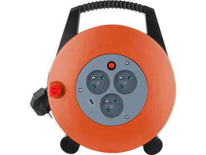 Kábel Strend Pro, predlžovací, L-10 m, 3x 16 A, na bubne, USB C