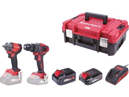 Set Worcraft XCUBE031 ShareSYS Toolbox, uťahovák 450 Nm, skrutkovač 50 Nm, 1x 2.0 Ah akumulátor + 1x 4.0 Ah akumulátor, 1x rýchlonabíjačka